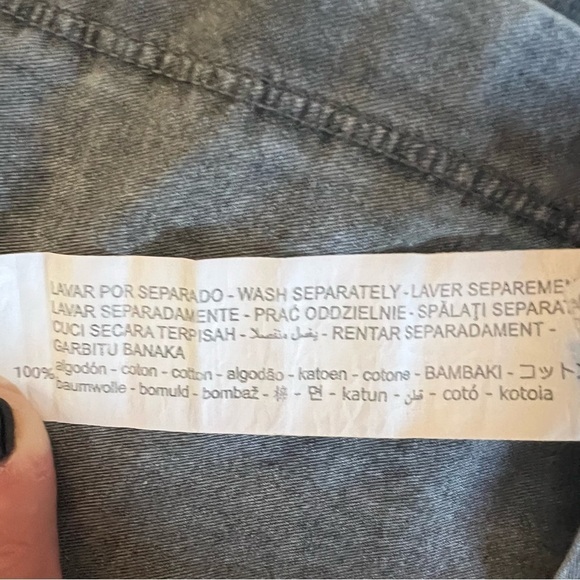 ZARA Acid Wash Drop Waist T-Shirt Midi Dress Gray Size Medium - Picture 11 of 12